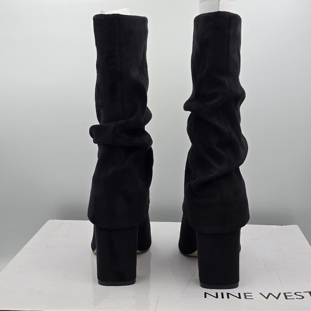 NIB Nine West Francis2 Fold Over Cuff Mid Calf Block Heel Dress Boots, Women's 5 - Picture 5 of 16